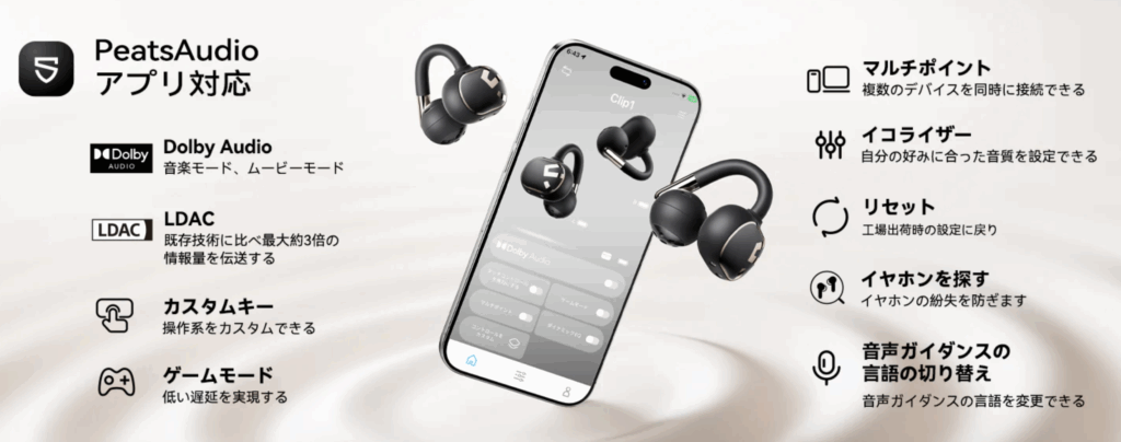 ミヤビテックブログ | 【実機レビュー】 SOUNDPEATS Clip1レビュー 耳をふさがない新時代イヤーカフ型の完成形