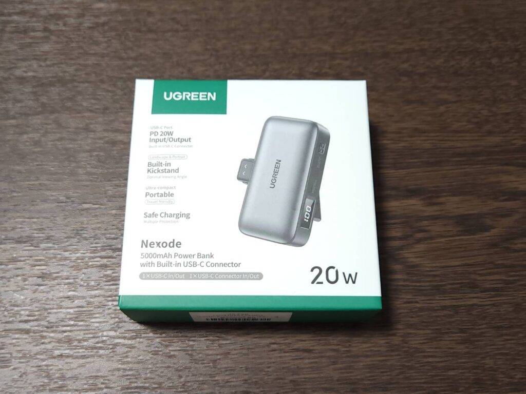 ミヤビテックブログ | UGREEN Built-In USB-Cコネクター モバイルバッテリー 5000mAh 小型コンパクト 22.5Ｗ 実機レビュー